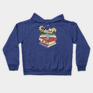Booking Vintage, I've Live A Thousand Lives, Book Lover, Reading Books Kids Hoodie